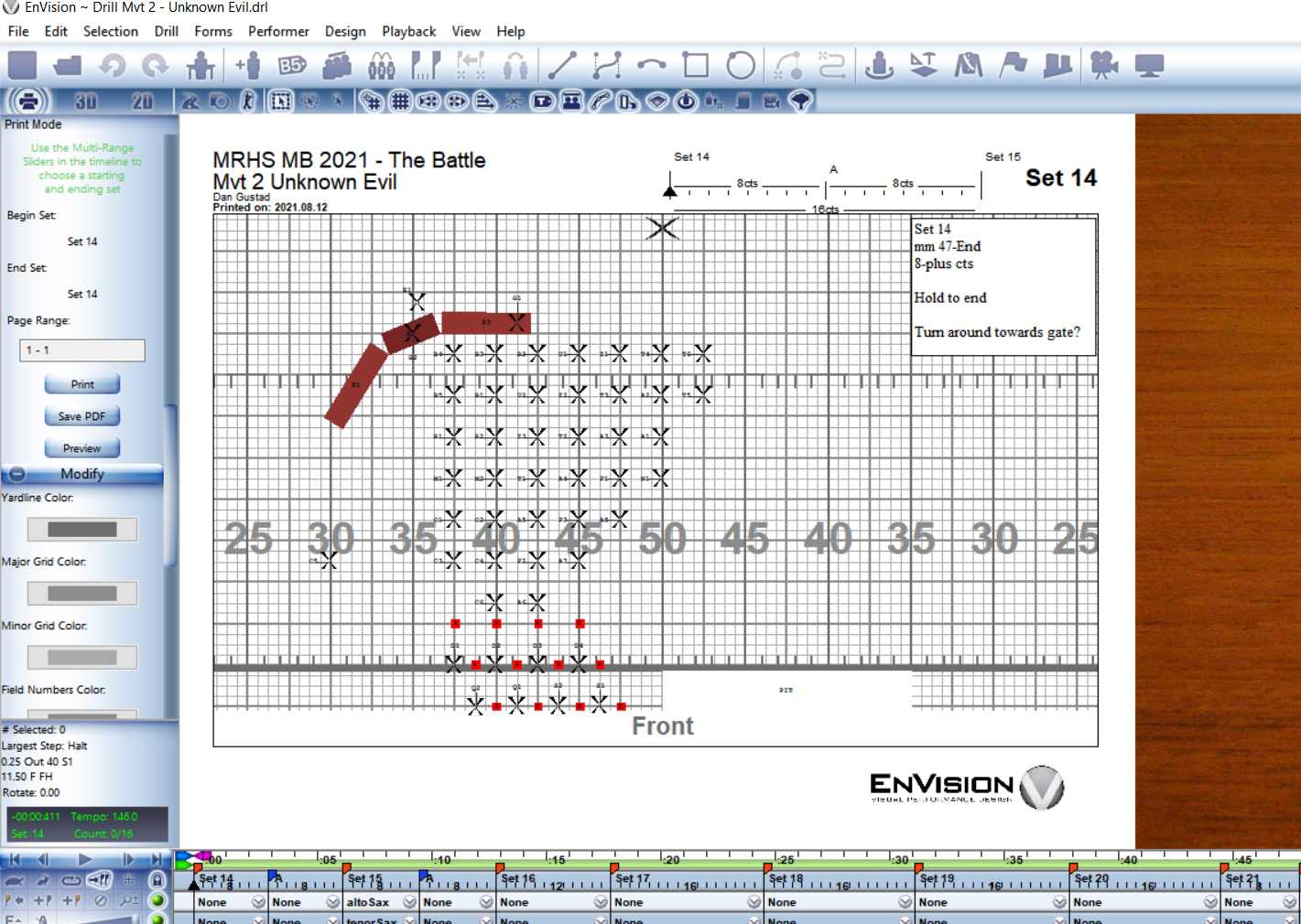 Print mode with numbers in correct place